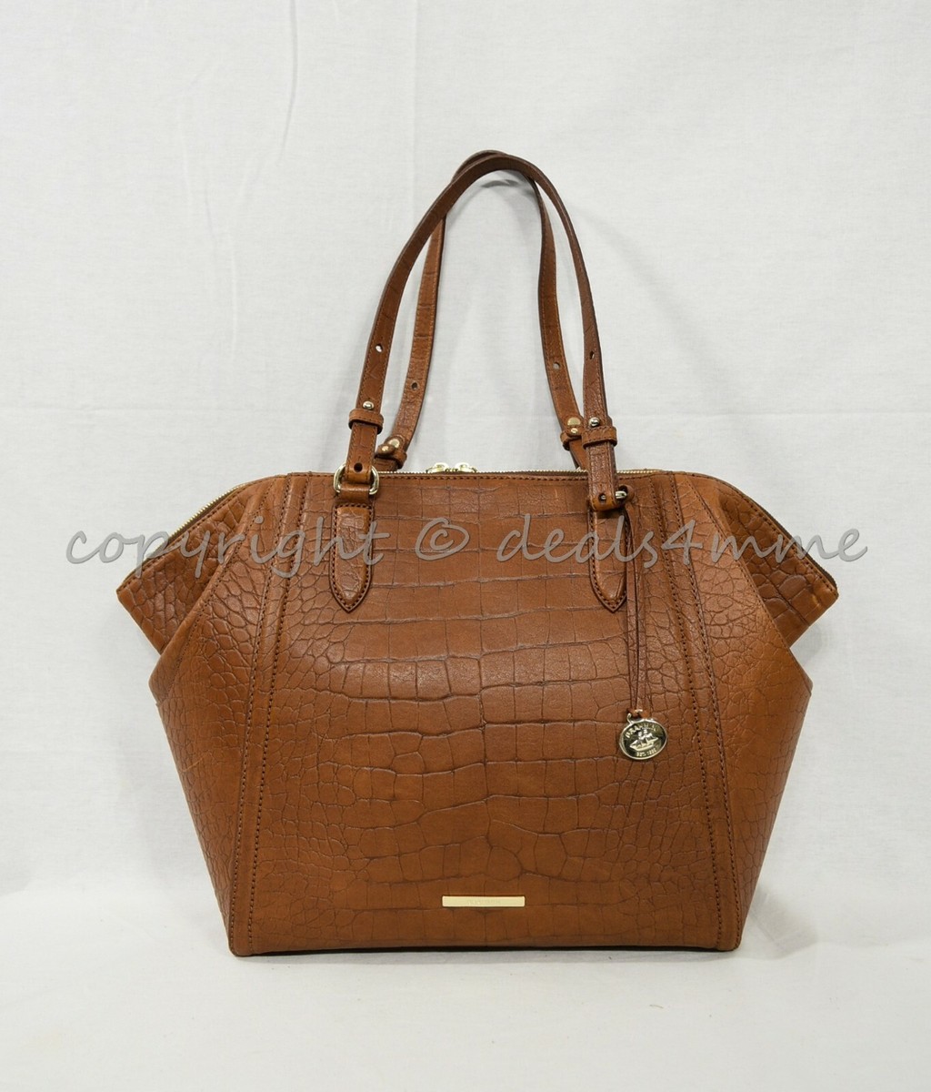 NWT Brahmin Medium Camila Leather Tote/Shoulder Bag in Pecan Tidewell