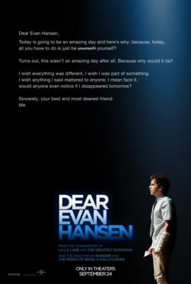 DEAR EVAN HANSEN MOVIE POSTER 2 Sided ORIGINAL NM 27x40 BEN PLATT KAITLYN DEVER