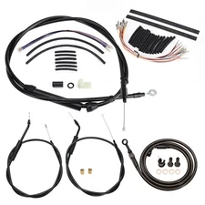 Extended Clutch Cables Harness Kit for Harley Softail 2000-2006 14'' Handlebar