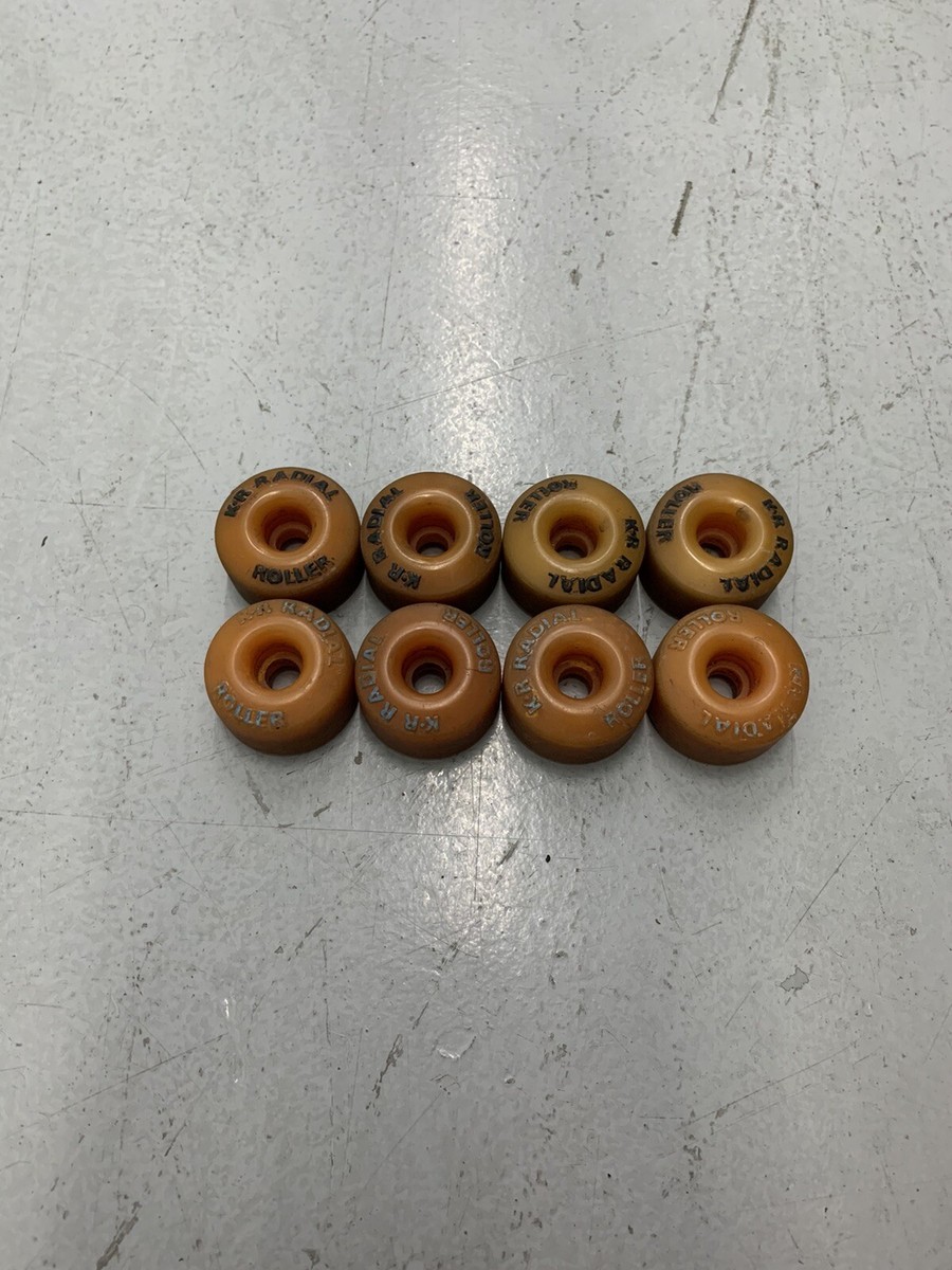 Set of 8 Vintage KR Radial Roller Wheels 70s 80s Urethane