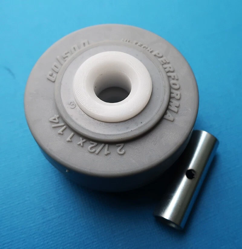 COLSON PERFORMA WHEEL 2-1/2" x 1-1/4", HUB 1-7/16", 3/8" AXLE, SOFT & QUIET, 19E