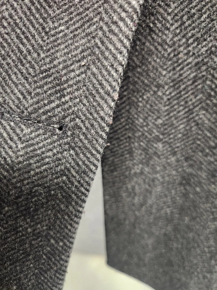 Elisabeth Liz Claiborne Coat Womens 18 Wool Blend Herringbone Button Up Classic - Image 2 of 4