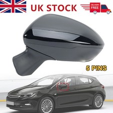 For Vauxhall Astra Mk7 K 2015-2019 Left  Electric Wing Mirror Heated Gloss Black