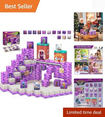 48PCS Magnetic Blocks, Valentines Day Gifts for Kids,Easter Basket Stuffers,I...