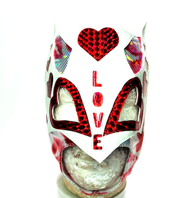 Lady Love Women Semi Profesional Grade Wrestling Lucha Libre Mask Silver & Red