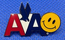 RARE American Airlines Smiley Face Collectible Vintage Aviation Pin