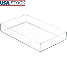 Clear Plastic Drawer Organizer Makeup Office Supplies Bathroom Storage Solutions