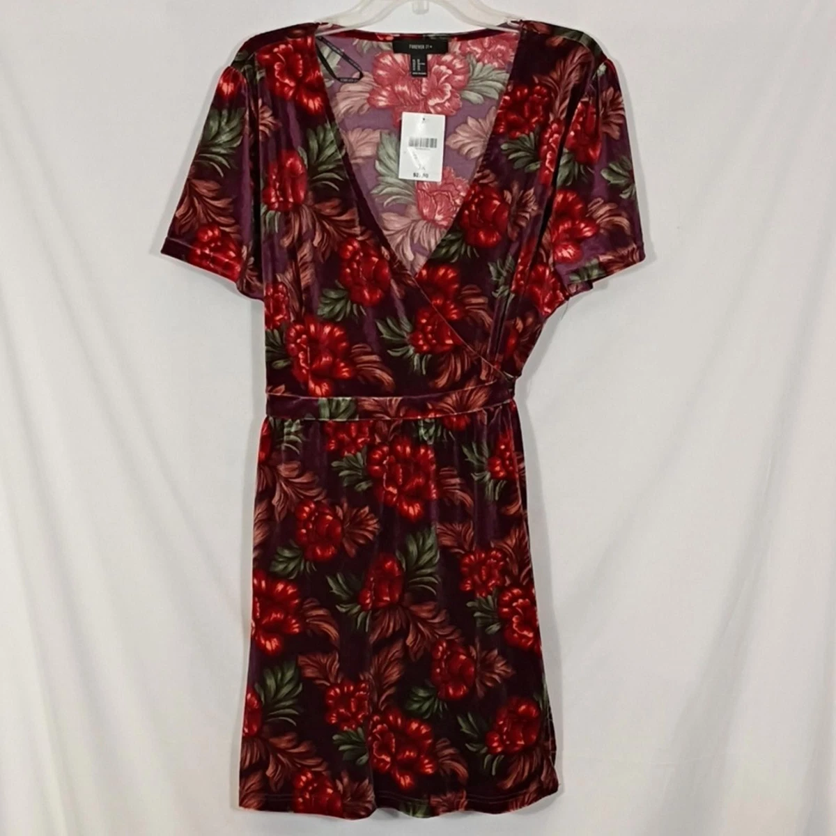 Wrap Dress Vestido Estampado Forever 21 Forever 21 Floral Chiffon Maxi Dress  Small S