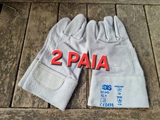2 PAIA GUANTI DA LAVORO IN PELLE FIORE CROSTA TAGLIA 9 BOVINO 2 Paia GIARDINAGGI