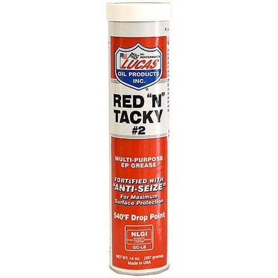 Lucas 10005 Red N Tacky EP Grease , Multi Purpose Lubricant , 14 Oz.