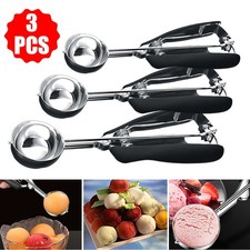 Ice Cream Scoop 3X Stainless Steel Ice Cream Scoop Dishwasher Safe Durable