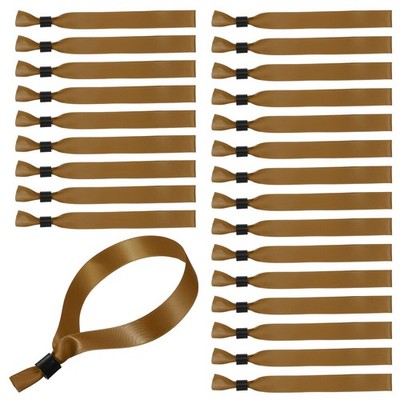 25 Pcs 6.7 Inch Adjustable Event Wristbands, Brown