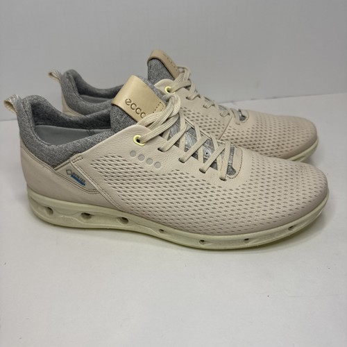 ECCO Golf Shoes Womens Sz 8-8.5 Beige Gore-Tex Cool Pro Athletic Yak Leather - Picture 3 of 11