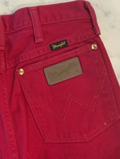 Vintage 80's Slim Straight Leg Red Wrangler Jeans Women 10x32 Made in USA