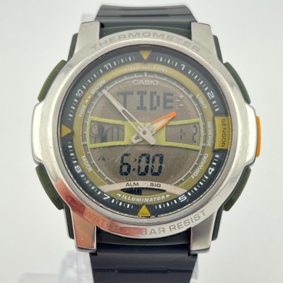 Casio AQF-100 Thermometer Tide Moon Graph Analog Digital Watch Module 4707