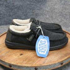 Hey Dude Wally Warmth Shearling Dark Grey Casual Shoes Mens Size 9 US Slip On