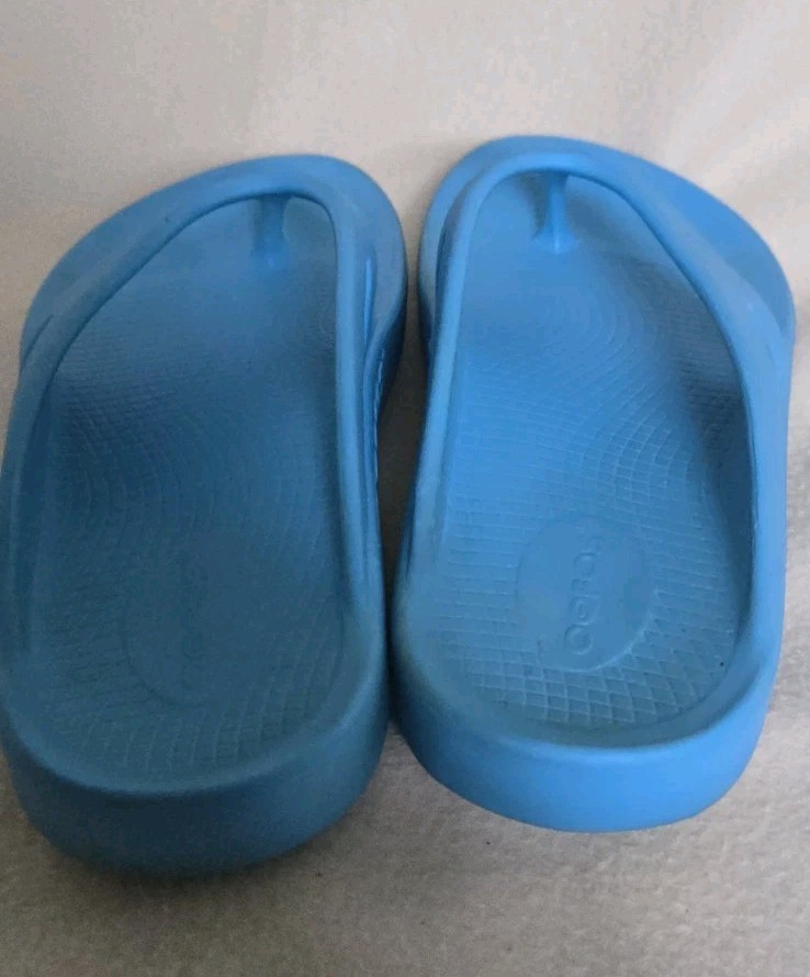 Oofos Original Sandal Blue Recovery Shoe Comfort Thong Flip  display picture 1