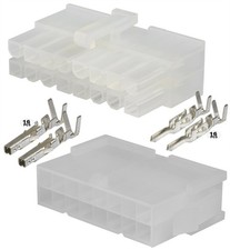 Molex 16 Circuit Receptacle and Plug Housing w/Terminals AWG 18-24 Mini-Fit Jr