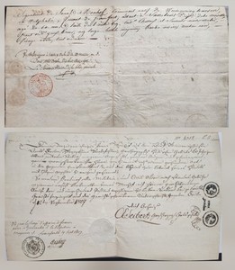 Rare 1807 Bremen/Frankfurt German French Manuscript Document Napoleonic Era Sign