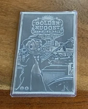 Gangster Scrouge - Golden Nugget 1 ounce .999 Fine Silver Card