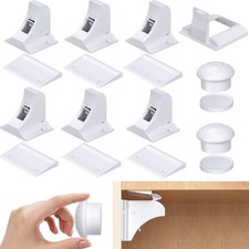 Child Safety Magnetic Cabinet Locks, 6 Pack 2 Keys Baby Proofing Magnetic Dra...