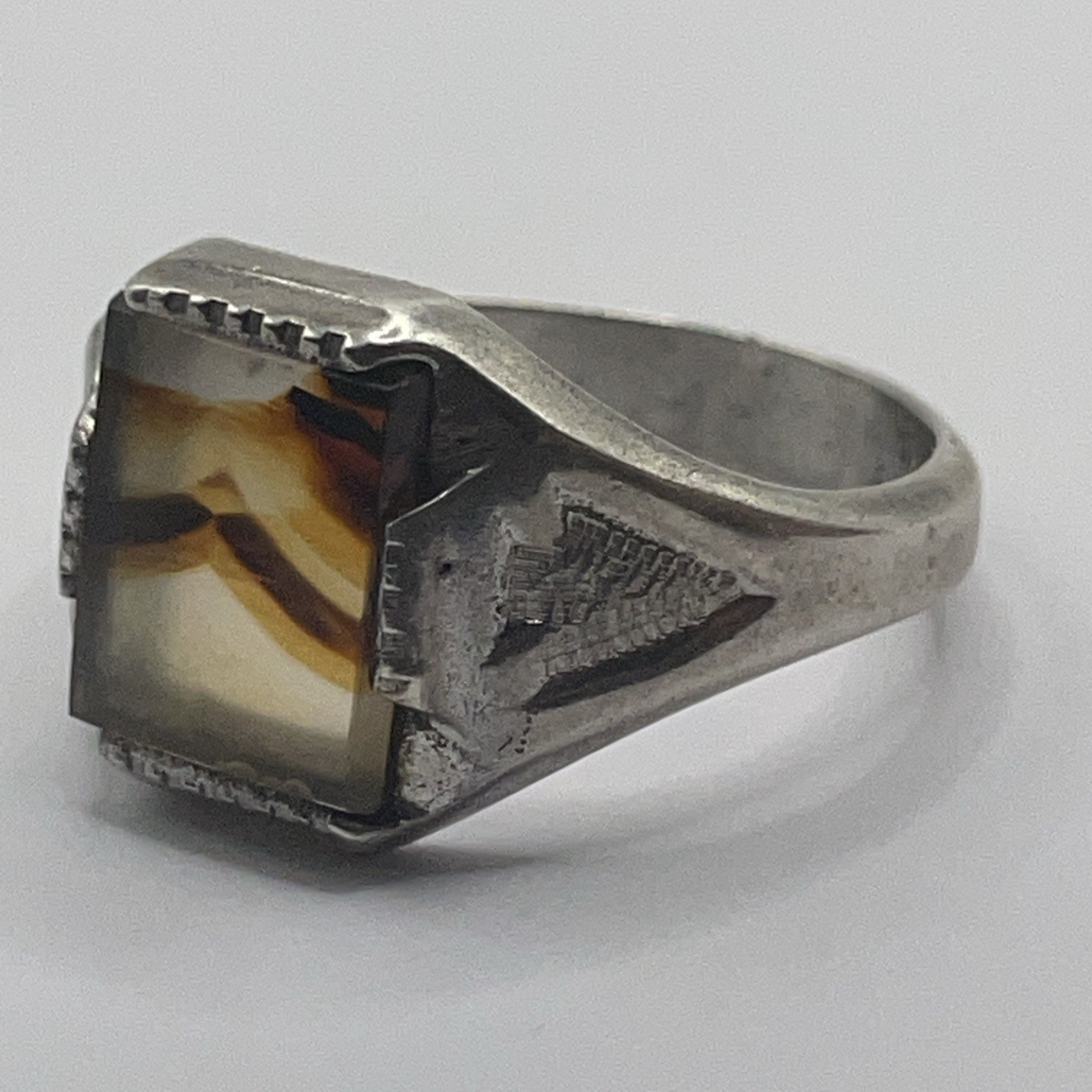 Rectangle Dendritic Agate Set Sterling Silver Rin… - image 6