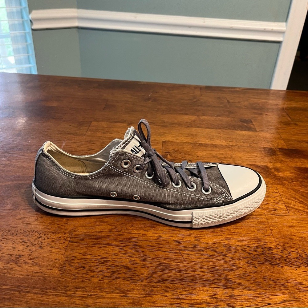 Converse gray Charcoal Canvas low top Sneakers mens 9 women’s 11 thumbnail 2