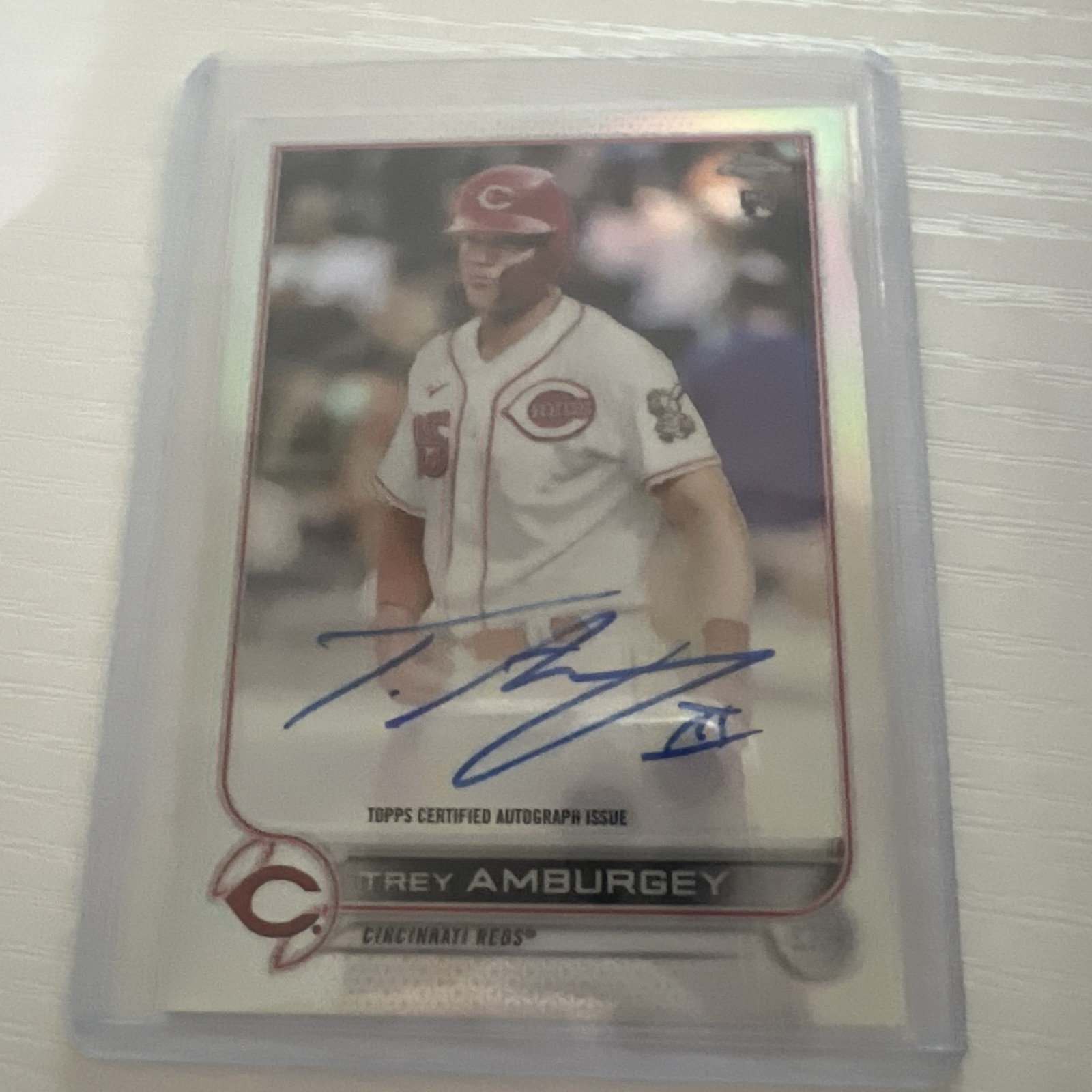 2022 Topps Chrome - Rookie Auto Refractor Trey Amburgey Cincinnati Reds /499