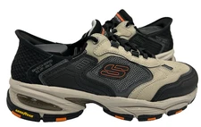 Skechers Men's Vigor 3.0 Drafting Lace Up Shoes Taupe/Blk WIDE Size:8 72M