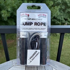 All Pro Weight Adjustable Jump Rope 1 Lb Unit | 1/2 Lb Each Handle 9 Ft Long