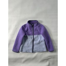 OshKosh B'gosh Toddler Girls 4t Fleece Jacket Purple Lavender Light Blue Zip Up