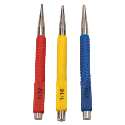 3 Stück Center Punch Metall Nagel Brads Punkt Markierung Set Farbcodiert 1,5 ...