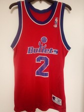 Washington Bullets Chris Webber #2  Champion Jersey Mens Sz 40 Red  Vintage USA