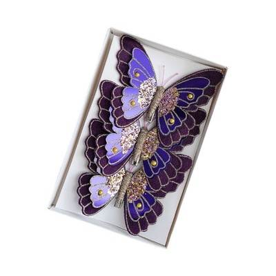 Lovely Double Layer Butterfly Tree Clip Great For Holiday Homes Decoration