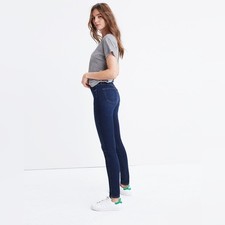 Madewell 10" High-Rise Skinny Jeans in Hayes Wash