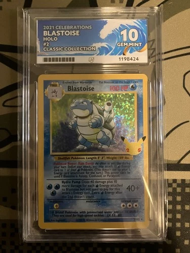 Pokemon - Blastoise - 2/102 - Classic Collection Celebrations - ACE 10 Gem Mint