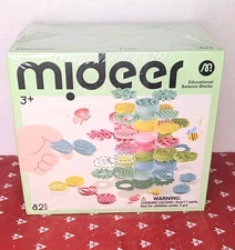 Mideer Kids Educational Balance Blocks 82 Piece Set, Creative Stacking Game NEW