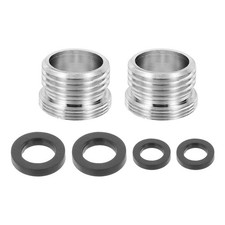 2Pcs Faucet Aerator Adapter, 1/2" Male to M22 Male with Washer, 15mm Length