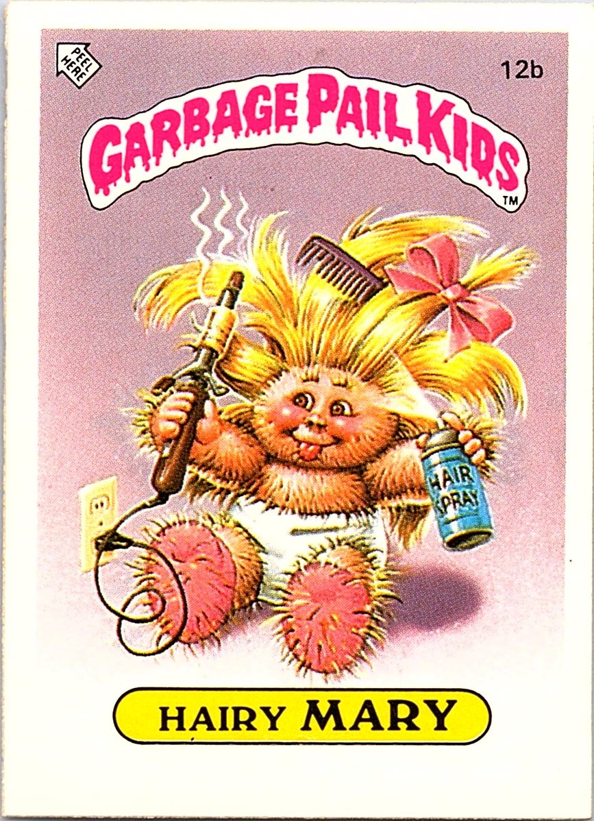 1985 Topps Garbage Pail Kids Series 1 (UK) #12b Hairy Mary