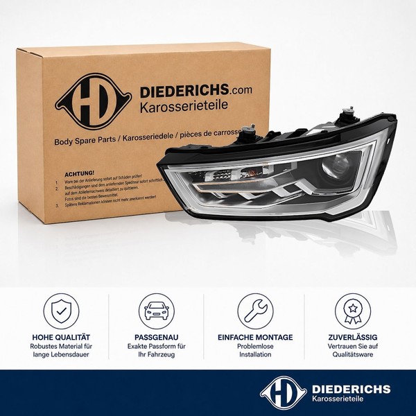 Hauptscheinwerfer Links Diederichs 1080185 FÜR Audi Frontscheinwerfer Frontlicht-image