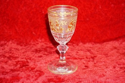VAL-SAINT-LAMBERT CRYSTAL WINE/WATER GOBLET DANSE DE FLORE 5.25'' (b)