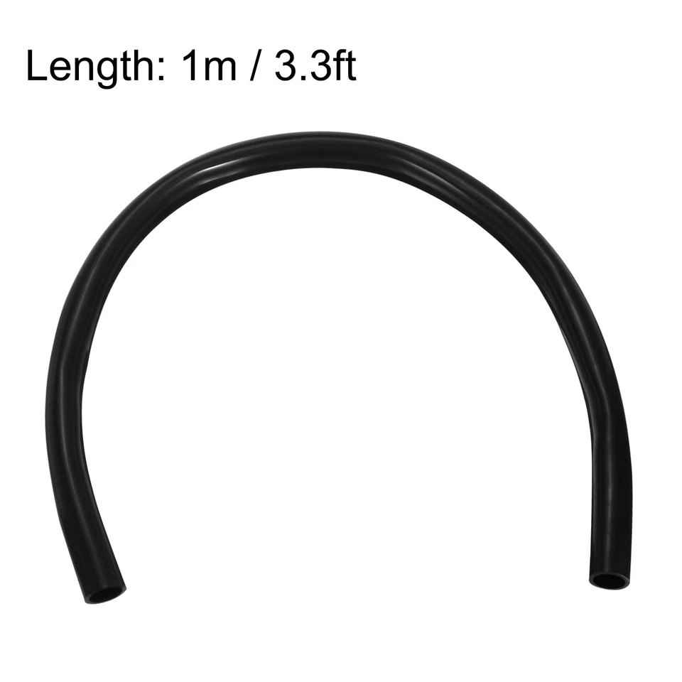 Silicone Tubing, 1"(25mm) ID x 1-1/4"(100mm) OD 3.3Ft Rubber Tube Air Hose Black - Image 3 of 4
