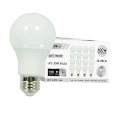 16 Pack LED Light Bulbs,100 Watt Equivalent,15 Watt 3500K 16 Pack-3500K-1500LM