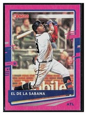 2020 Donruss #170 Ronald Acuna Jr. Pink Holo Nickname Variation Atlanta Braves