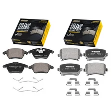 Front Rear Ceramic Brake Pad for 06-10 VW Jetta GTI Eos 1.8L 1.9L 2.0L 2.5L 3.2L
