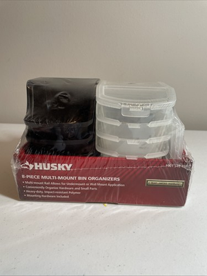 #ad Husky 8 piece Multi Mount Bin Organizers For Small Hardware Parts $10.00