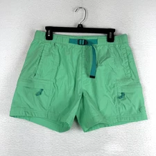 The North Face Class V Mens Medium Mint Belted Trail Outdoor Hiking Cargo Shorts