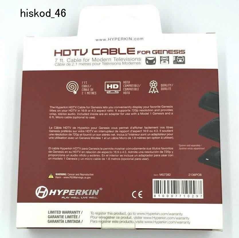 Hyperkin HD HDMI HDTV converter Adapter Cable for Sega Genesis Mega Drive 1 2 3 - Image 3 of 4