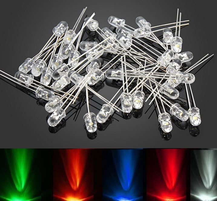 50pcs 5mm LED Bi-Color Clear Red/Green Non-Polar Round Light - Foto 5