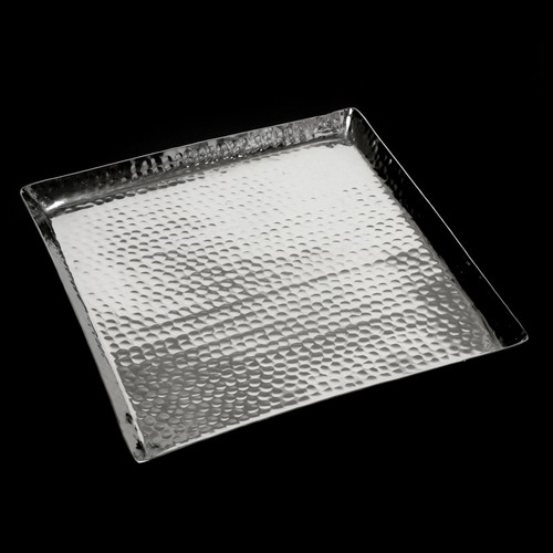 Deco Tray Serving Tray Bodentablett Square Hammered Tablet Metal - Picture 21 of 36